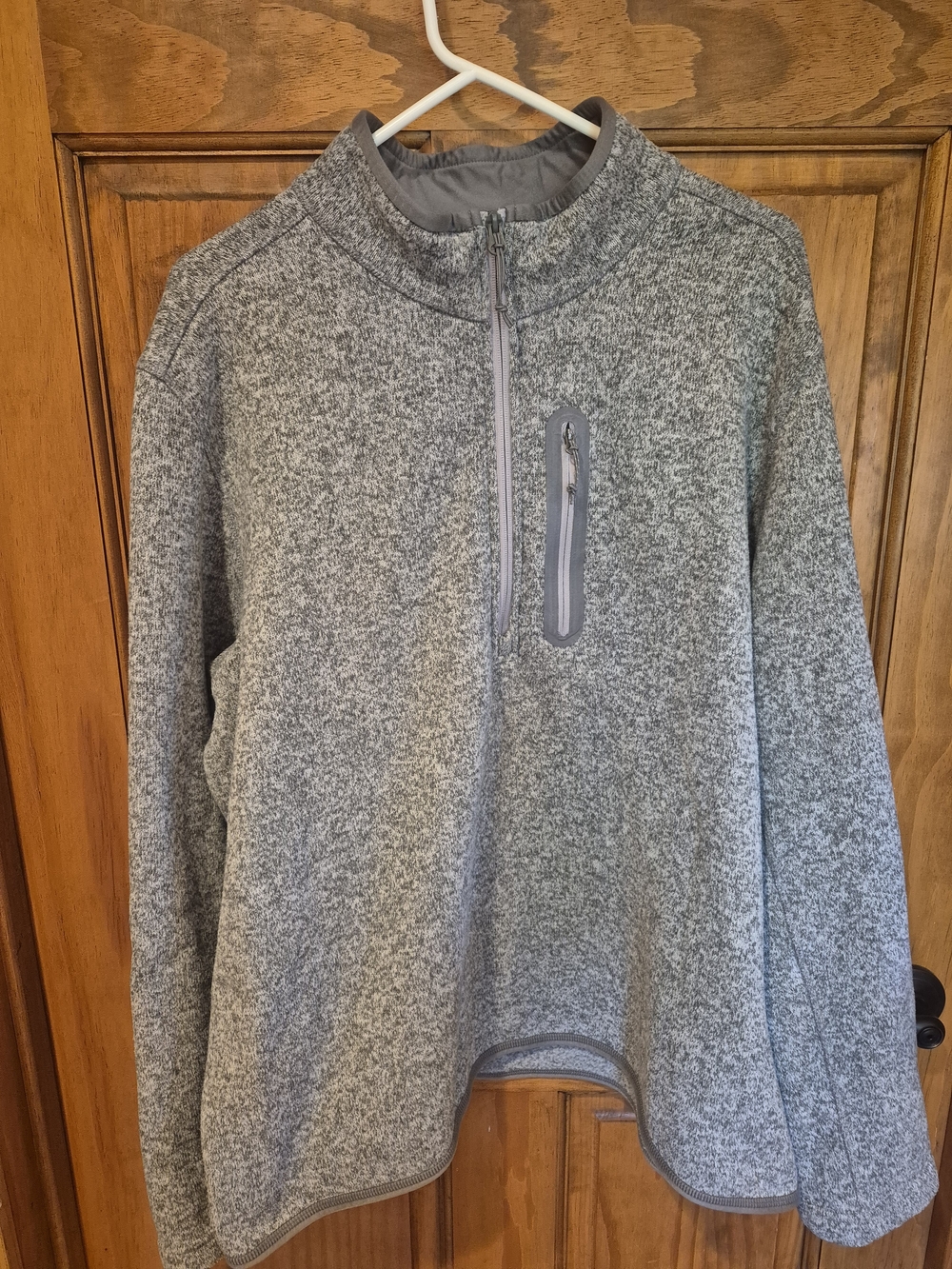 Lands' End Men's Heather Gray Half-Zip Pullover